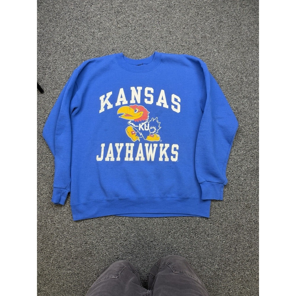 Vintage Kansas University Sweatshirt Jansport Jayhawks crewneck Mens Large - Picture 7 of 13